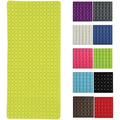 Afbeelding van MSV Douche/bad anti slip mat badkamer rubber limegroen 76 x 36 cm Badmatjes