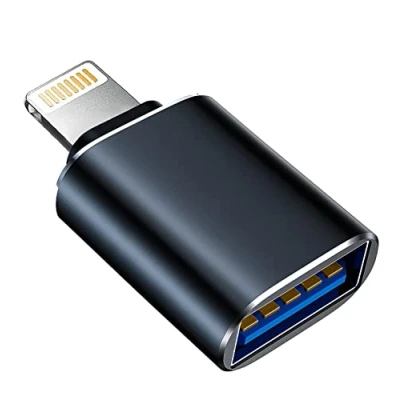 Afbeelding van Wahbite Apple Lightning naar USB 3.0 adapter voor bekabelde camera&#039;s, draagbaar, verbind een kaartlezer, geheugentoetsenbord, muis, hub of MIDI met de iPhone/iPad en klaar is Kees