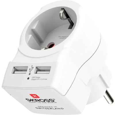 Afbeelding van Skross USB kabel 2.0 C stekker, stekker 1.20 m Wit Rond SKCA0008C C120CN