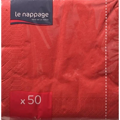 Afbeelding van Servetten Le Napp 2 laags 33 x 50 cm rood