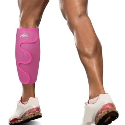 Afbeelding van supregear Kuitsteunbrace, Verstelbare Scheenspalk Compressie Kuit Wikkel Mouw voor Spierzwelling Wandeltraining Comfortabele Ademende Kuitsteun Mannen en Vrouwen, Roze
