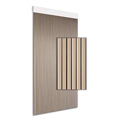 Afbeelding van Degor Vliegengordijn Huis Luxe Lamellen Transparant Zwart 90 Cm.
