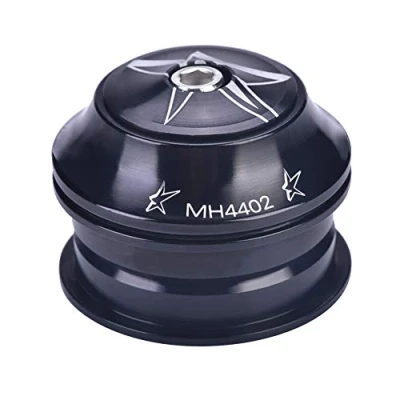 Afbeelding van Keenso Fietsstuurset, mountainbike, aluminiumlegering, voorwiel vorkschacht, reserveapparaat voor fiets met 44 mm stuurbuis en 28,6 voorvork (zwart) Fietsen onderdelen