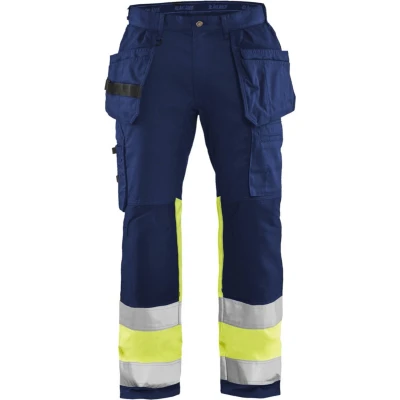 Afbeelding van Blaklader High Vis werkbroek met stretch 1558 1811 Marine/High Geel