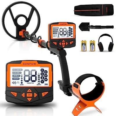 Afbeelding van SUNPOW Metaaldetectorset Voor Volwassenen en Kinderen, Multifunctionele Professionele Detector met Pinpointermodus, IP68 Waterdicht, Sterke Anti interferentie, Geavanceerde DSP chip