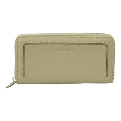 Afbeelding van Marc O&#039;Polo Portemonnee Finja Zip Wallet Forest Sand Kaki