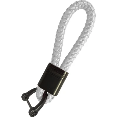 Afbeelding van Sleutelhanger Koord Touw Wit Met Ring