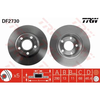 Afbeelding van Trw Remschijf DF2730