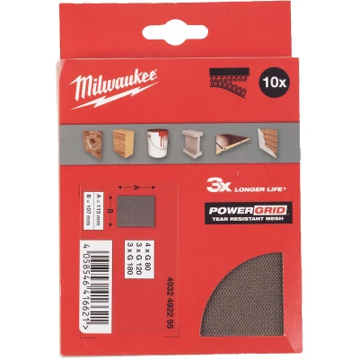 Afbeelding van Milwaukee Accessoires Schuurpapier Mesh 115x107 HL Set 10 stuks 4932492295