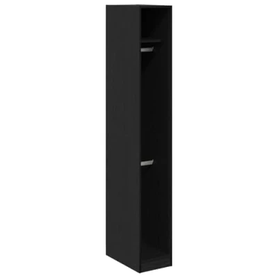 Afbeelding van vidaXL Kledingkast Set van 2 Zwart eiken Bewerkt hout 30 x 50 200 cm