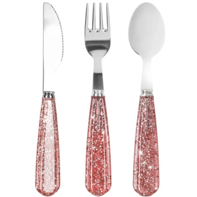 Afbeelding van Konges sløjd kinderbestek glitter sparkling blush