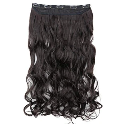 Afbeelding van CAISHA 55cm Clip In Extensies Haarextensies Haarstukje Golvend Chocoladebruin C52a 1