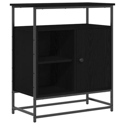 Afbeelding van vidaXL Sideboard Zwart eiken Hout, Metaal Middelgroot Opslag