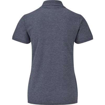 Afbeelding van Fruit Of The Loom Dames Fit 65/35 Poloshirt Korte Mouwen (Heather Marine) Maat S