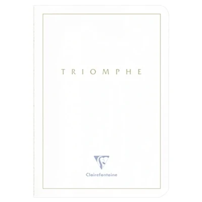 Afbeelding van Clairefontaine 36120C Collectie Triomphe GOLD Gebonden Notitieboek Wit A5 14,8x21 cm 96 Blanco Pagina&#039;s 90 g/m² Papier Kaft van Karton met Gouden Opdruk.