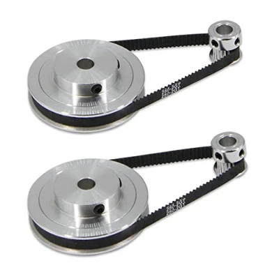 Afbeelding van Befenybay 2Kit 2GT Synchrone Wiel 20 &amp; 80 Tanden 8mm Boring Aluminium Distributietrol met 2 stks Lengte 250mm Breedte 6mm Riem (20 80T 8B 6)