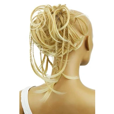 Afbeelding van CAISHA XXL Haarstukje Haarwokkel Bruids Kapsel Opgestoken Volumineus Golvend Knoet Lichtblond G5D
