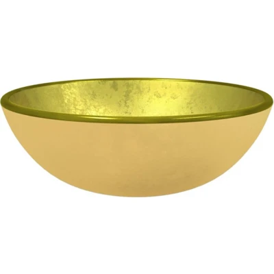 Afbeelding van Wasbak 35x12 cm gehard glas goudkleurig