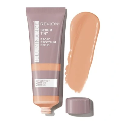 Afbeelding van Revlon Illuminance Tinted Serum, drievoudig hyaluronzuur, egaliseert de huidtint na verloop van tijd en hydrateert hele dag door, SPF 15, 313 Light Tan, 28 ml.