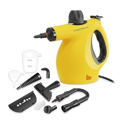 Afbeelding van Comforday Multifunctionele stoomreiniger met 9 delige accessoires, handstomer perfect voor het verwijderen van vlekken, gordijnen, autostoelen, vloer, badkamer