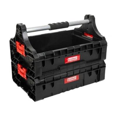 Afbeelding van XL Modulair selecteerbare gereedschapstrolley, werkplaatskoffer set, werkplaatswagen set uit Q Brick serie met veel accessoires! De mobiele alleskunner privé &amp; commercieel (gereedschap draagkist)