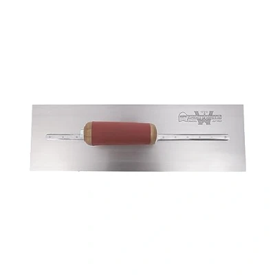 Afbeelding van Marshalltown PermaShape vlakspaan, gebogen vorm, gemaakt van koolstofstaal, perfect voor stukadoors en stukadoors, afmeting de troffel: 406x127 mm