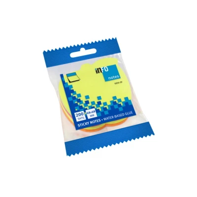 Afbeelding van Info notes shaped sticky 70x70mm appel assorti 200 vel