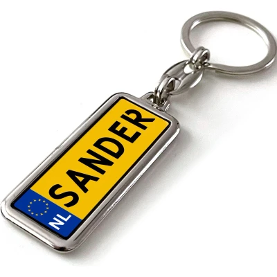 Afbeelding van Kenteken Sleutelhanger Jouw Naam, Design