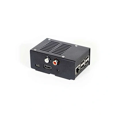Afbeelding van Stalen behuizing voor HiFiBerry DAC+ RCA en Raspberry Pi 3, 2 Model B/B+ zwart