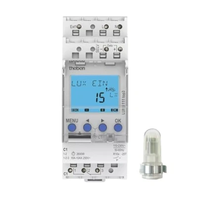 Afbeelding van Theben luna 111 top3 al schemerschakelaar met opbouw lichtsensor 1 kanaal 1110130