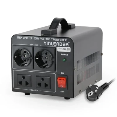 Afbeelding van Yinleader 1000 W 230 V tot 110 Volt USA spanningsomvormer ringkerntransformator Watt In: 110V of 220V / Out: en