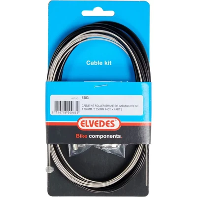 Afbeelding van Rollerbrake kabelkit Elvedes BR IM41/50/53 1700mm / 2250mm RVS zwart (op kaart)