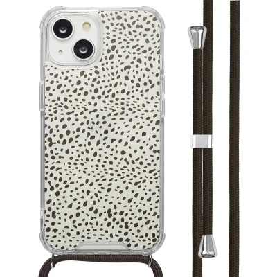 Afbeelding van imoshion Hoesje Geschikt voor iPhone 14 Design met Koord Desert Dots