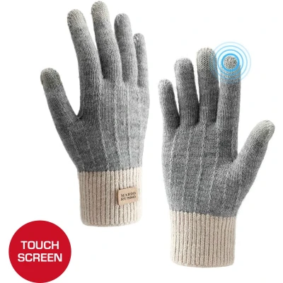 Afbeelding van Mario Russo Touchscreen Handschoenen Dames &amp; Heren winter One Size Grijs