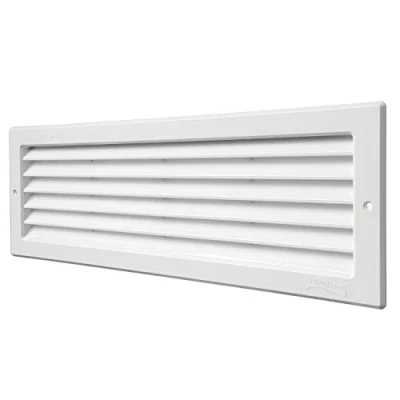 Afbeelding van La Ventilazione P3713B ventilatierooster, rechthoekig, van kunststof, voor inbouw, wit, afmetingen: 370 x 130 mm