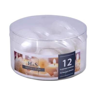 Afbeelding van DONAU HOME Set drijvende kaarsen, parelmoer, wit, perglans, 12 stuks, 2,8 x Ø 4,8 cm, 4 uur brandduur, warme theelichtjes, diner, bruiloft