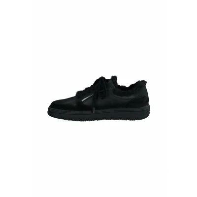 Afbeelding van Paul Green Sneakers laag Soft suede maincalf black, Dames, Maat: 36, black Leer