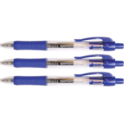 Afbeelding van 12x Gelschrijver grip drukknop 0.7mm blauw