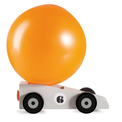 Afbeelding van Raceauto met ballon Silverstar