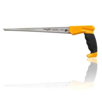 Afbeelding van Augusta Heckenrose decoupeerzaag 300 mm speciale handzaag met 2 componenten softgrip voor gebogen, ronde en uitsparingen versterkte bladpunt &amp; universele vertanding fijne zaagsneden