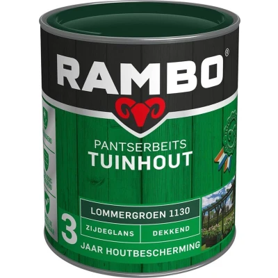 Afbeelding van Rambo Pantserbeits Tuinhout Dekkend Zijdeglans Lommergroen 1130