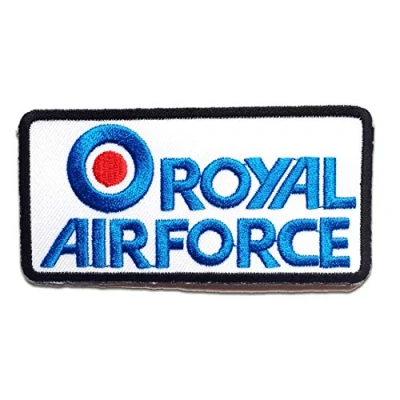Afbeelding van Lapjes Appliqués Royal Airforce Army overdrukplaatjes opzetstukken Applicaties opnaaien opstrijken Lap Patches, Maat: 4,7 x 9,3 cm