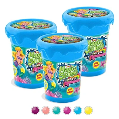 Afbeelding van Craze Magic Slime Mermaid Set van 3 magische slijm voor kinderen met zeemeermin figuren, slijmset, x doos 110 ml, inclusief speelgoed, kleuren