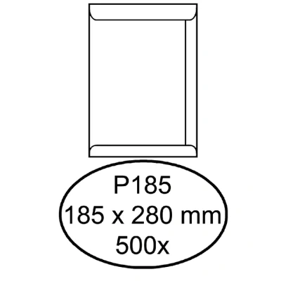 Afbeelding van Envelop Quantore akte P185 185x280mm wit 500stuks
