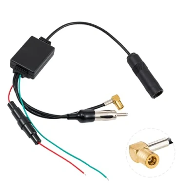 Afbeelding van Vecys DAB FM/AM Autoantenne Signaalversterker Splitter SMB naar DIN FM Antennesplitter ACTIEVE Antenne Autoradio Digitale radio DAB+ Plus Autoadapterstekker