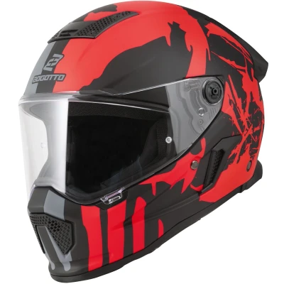 Afbeelding van Bogotto Rapto Demon Helm, grijs rood, afmeting L voor man