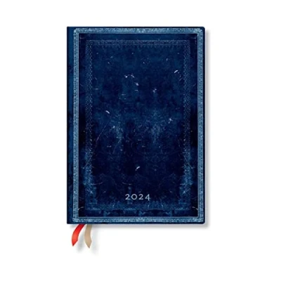 Afbeelding van Paperblanks Inkblot (Old Leather Collection) Midi 12 maanden Dayplanner 2024