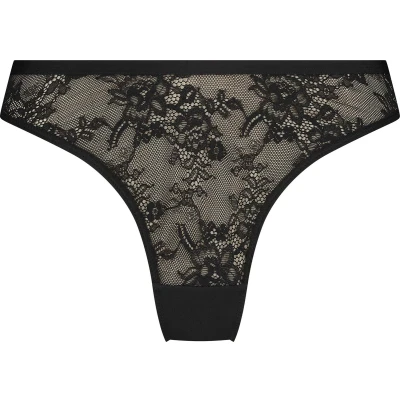 Afbeelding van Hunkemöller Dames Lingerie String Lea Zwart maat XS