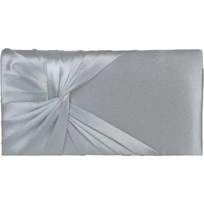 Afbeelding van Bulaggi clutch Twiggy voor Dames / Schoudertas Satijn Zilver/ Avondtasje met schouderriem/ Effen handtasjes