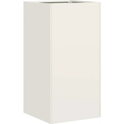 Afbeelding van vidaXL Plantenbak 40x40x80 cm koudgewalst staal wit